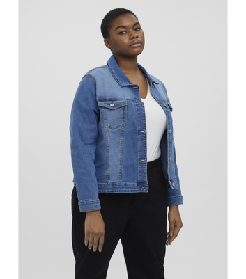 New look plus size denim jacket sale