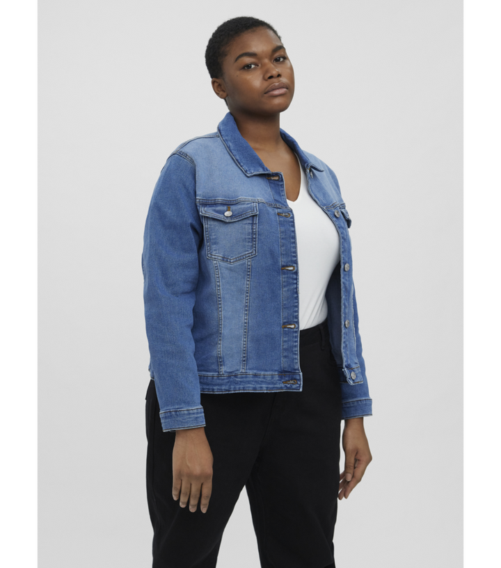 Moda Curves Blue Denim Jacket | New Look