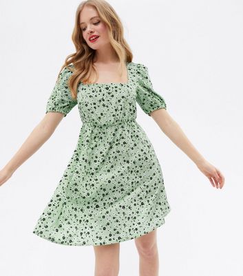 New look hotsell green ditsy dress