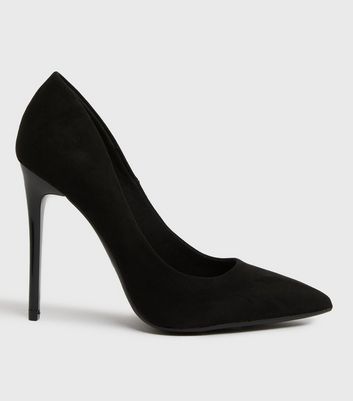 Black pointed high heels on sale