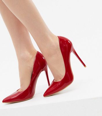 Red stiletto deals high heels