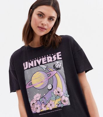 Click to view product details and reviews for Only Dark Grey Universe Logo Oversized T Shirt New Look.