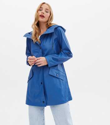 ONLY Blue Long Hooded Anorak