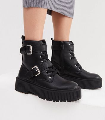 Flatform lace hotsell up boots