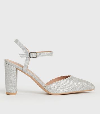 Silver glitter shoes new on sale look