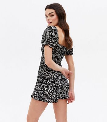 new look ditsy playsuit