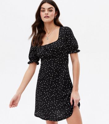 black spot mini dress