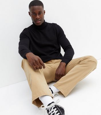 Black Roll Neck Slim Fit Jumper