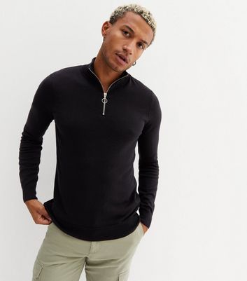 Black jumper with on sale zip