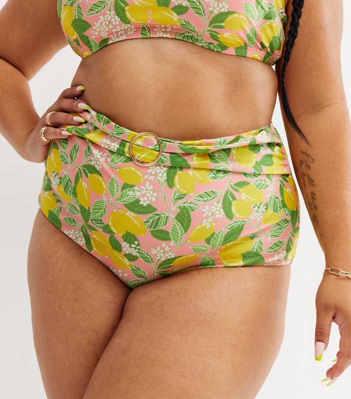 Lemon High-Waisted Swim Bottom