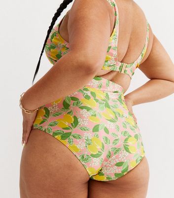 Damen Bekleidung Vitamin Sea Pink Lemon High Waist Bikini Bottoms