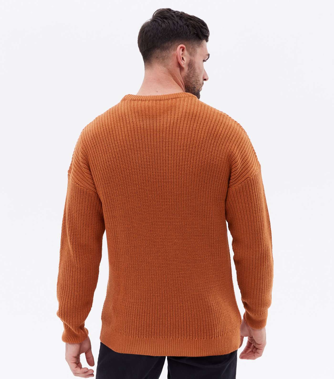 Rust Fine Knit Relaxed Fit Crew Neck Jumper Image 4