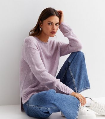 Lilac Crew Neck Jumper New Look