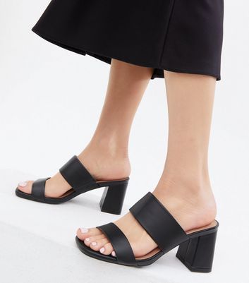 買取サービス ルック New Look Wide Fit twist mules in black