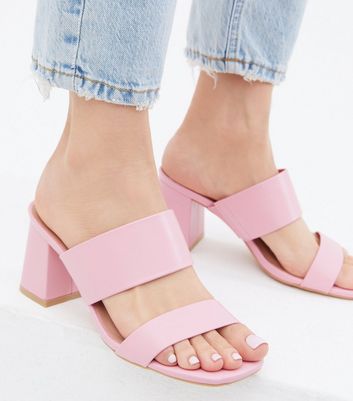 pink mules wide fit