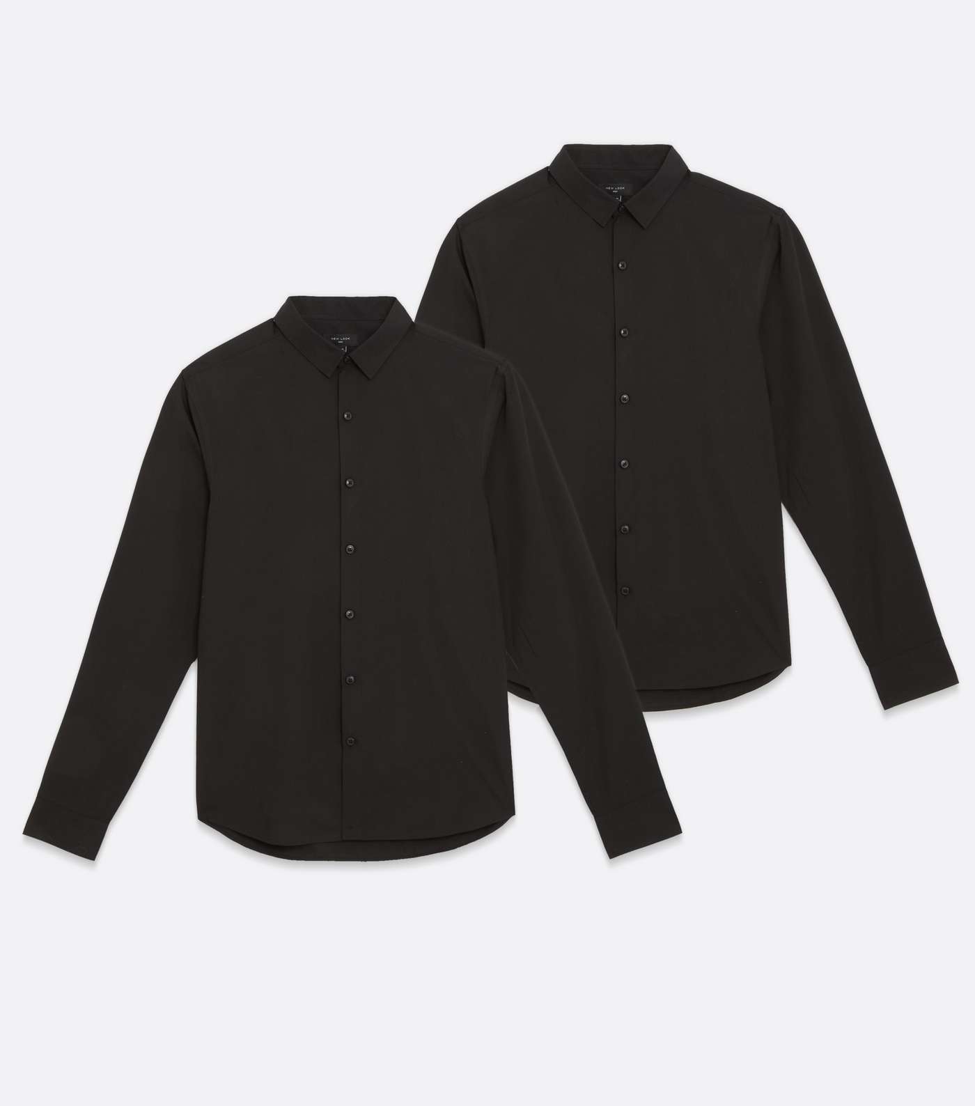 2 Pack Black Poplin Long Sleeve Shirts Image 5