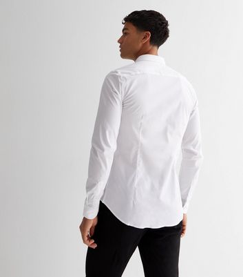 white long sleeve shirt for suit