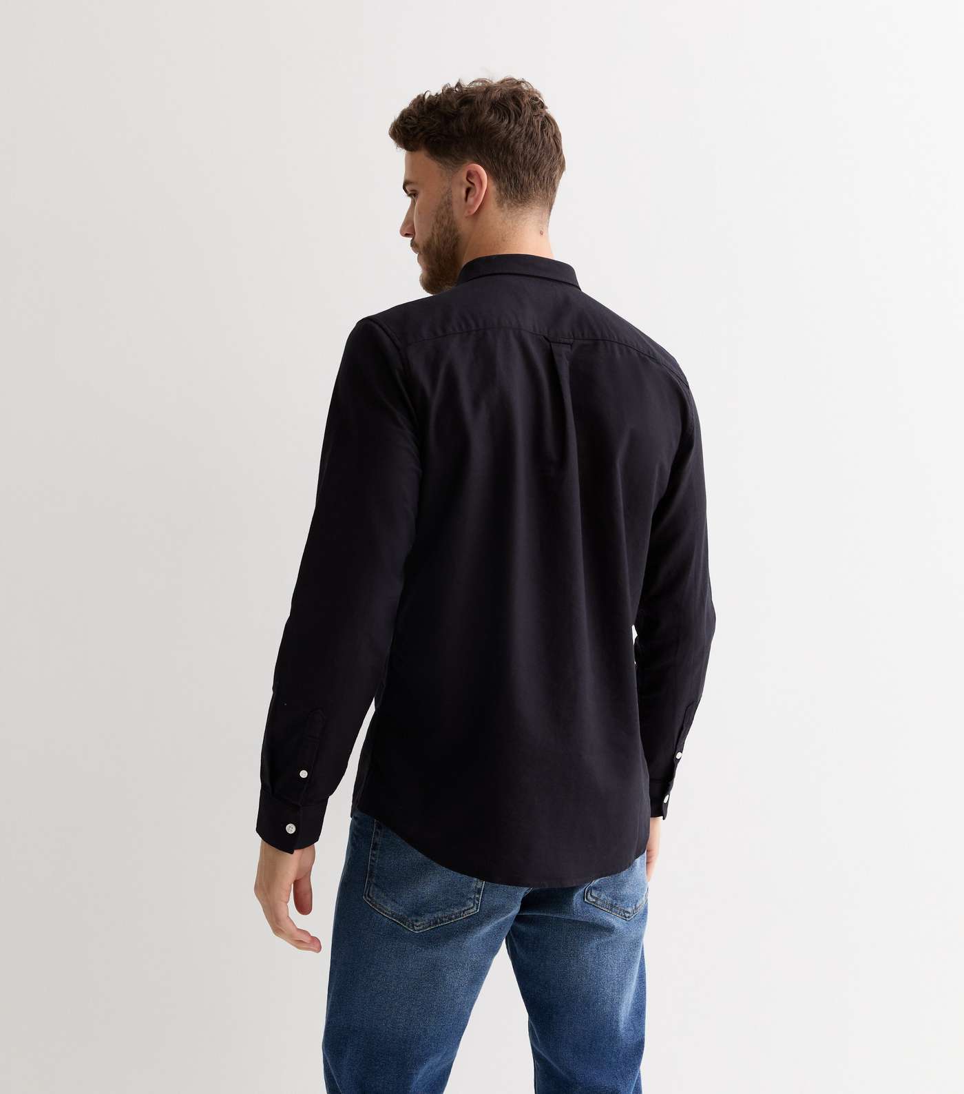 Black Long Sleeve Oxford Shirt | New Look