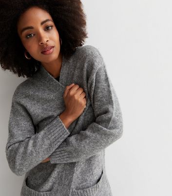 long sleeve grey cardigan