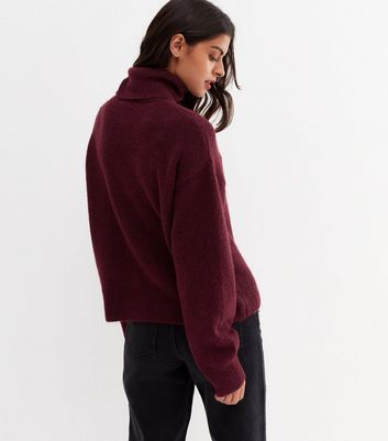 Burgundy knit clearance jumper