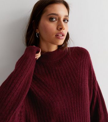 New look deals burgundy sweater