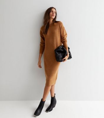 Rust top knit dress