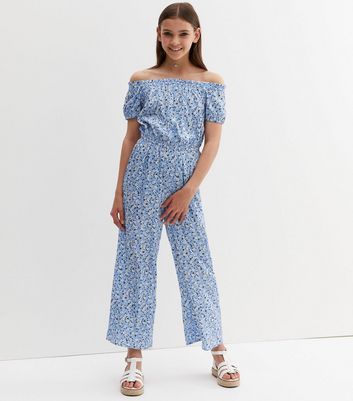 Girls store bardot jumpsuit