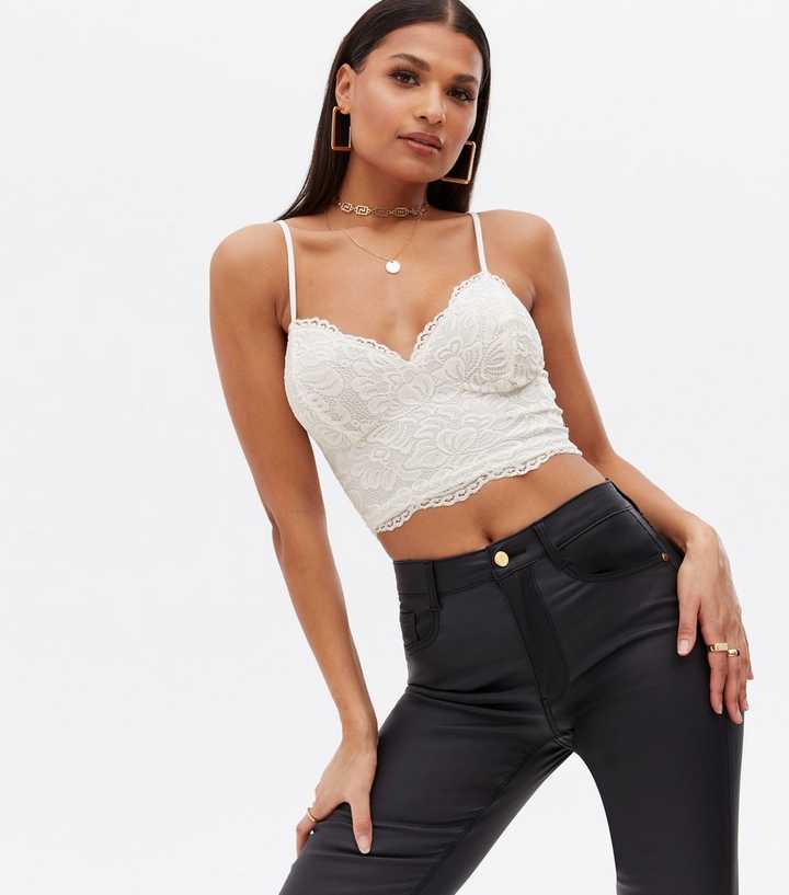 White Lace Bralet, Tops
