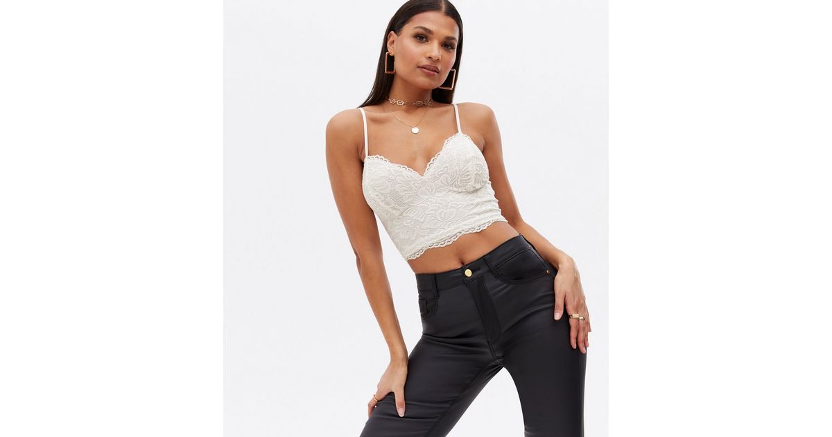 Off White Lace Bralette | New Look