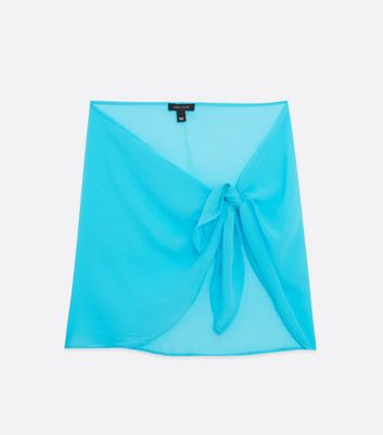 Click to view product details and reviews for Turquoise Tie Front Sarong New Look.