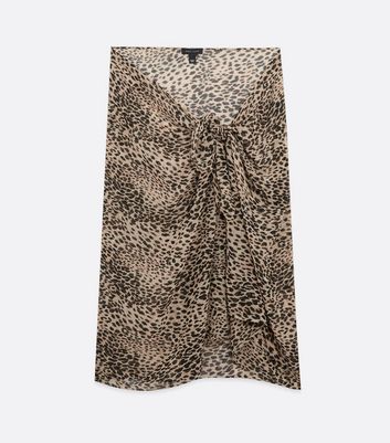 Click to view product details and reviews for Brown Leopard Print Sarong New Look.