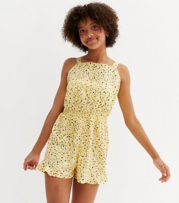 Girls yellow sales playsuit