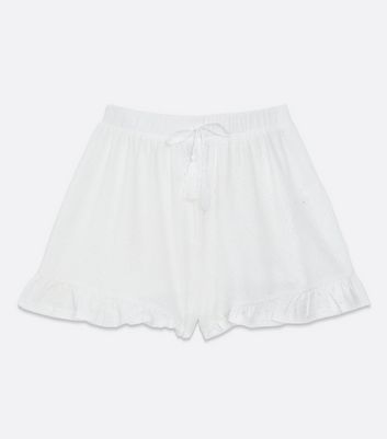 Click to view product details and reviews for White Broderie Beach Shorts New Look.