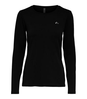 ONLY PLAY Black Long Sleeve Sports Top | New Look