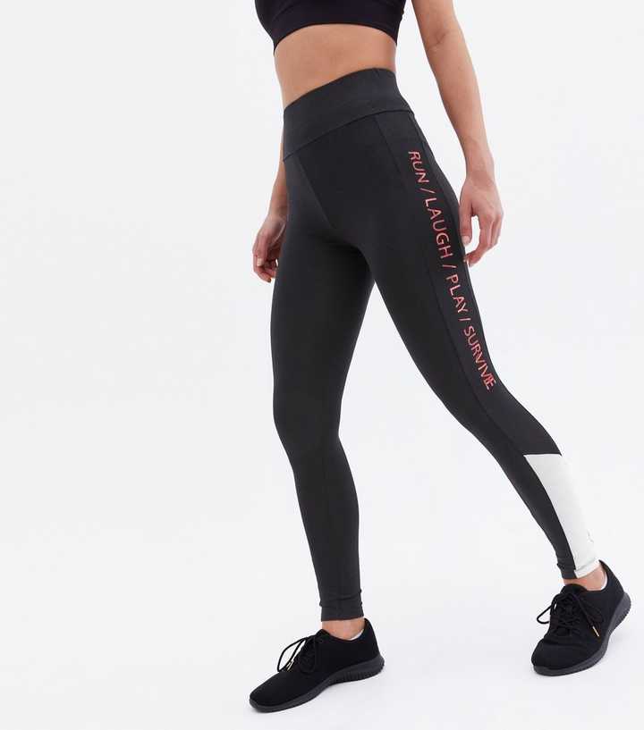 ONLY PLAY Black Logo Sports Leggings