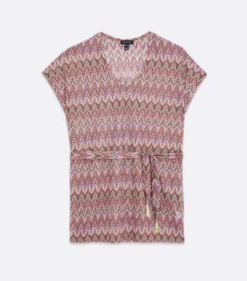 Click to view product details and reviews for Multicolour Zig Zag Beach Kaftan New Look.