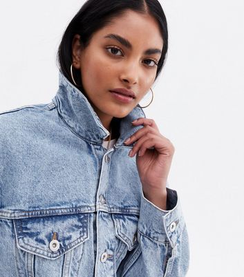 ONLY Pale Blue Denim Crop Jacket | New Look