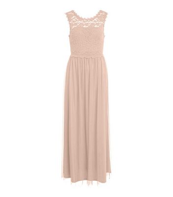 Vila Pink Lace Sleeveless Maxi Dress New Look