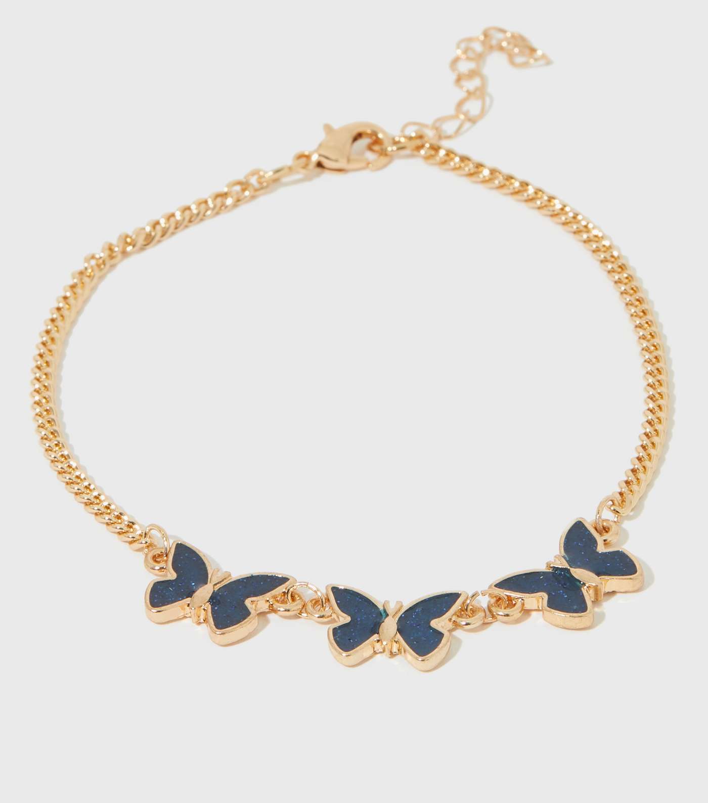 Gold Butterfly Anklet Image 2