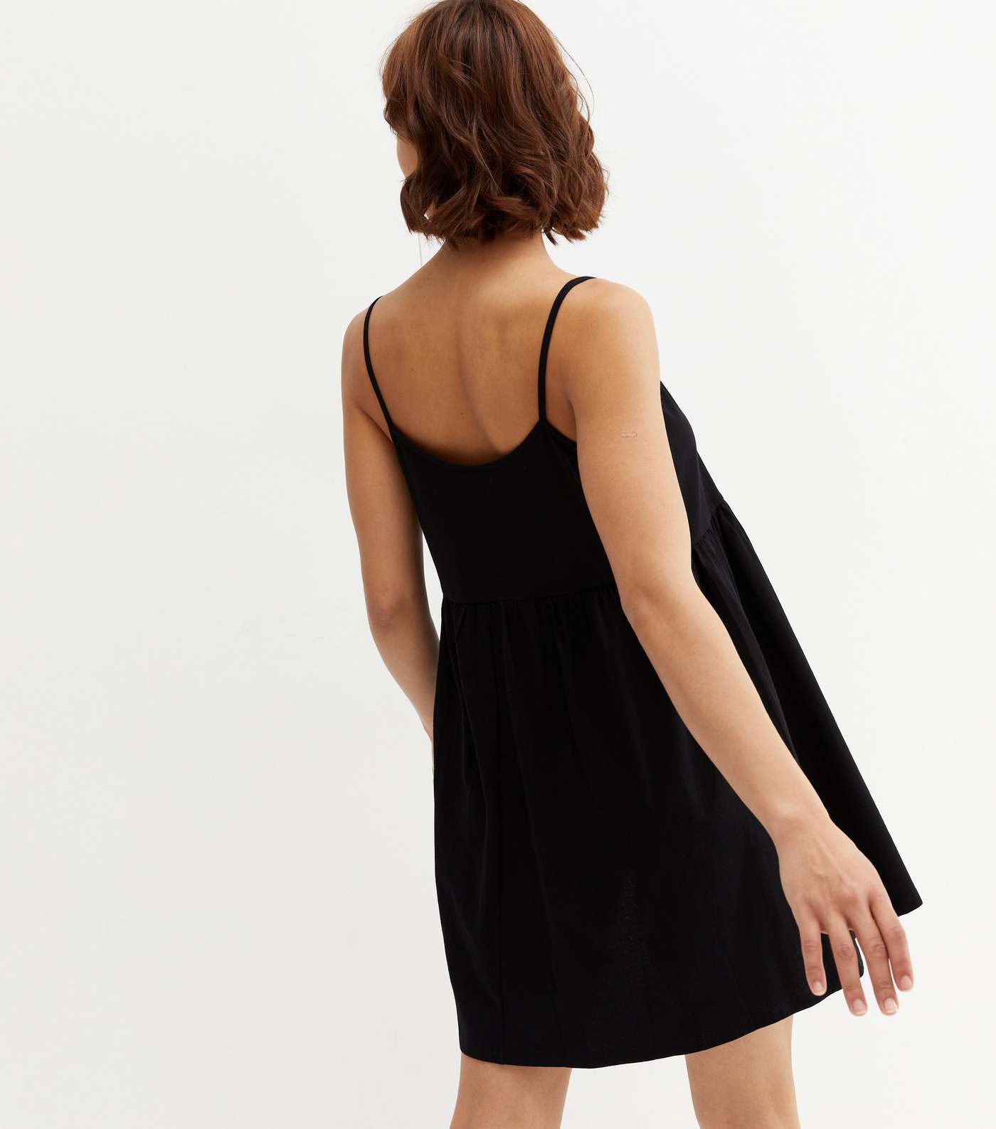 Black Jersey Strappy Mini Dress Image 4