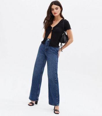Damen Bekleidung Black Ribbed Cut Out Ring T-Shirt Damen Bekleidung Black Ribbed Cut Out Ring T-Shirt