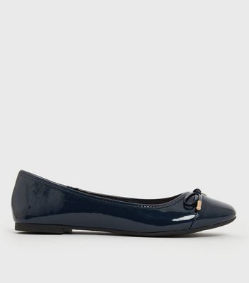 navy patent shoes flat