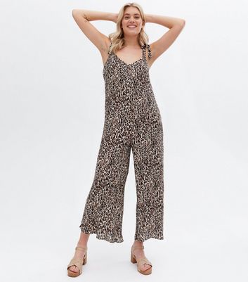 Tall leopard print store jumpsuit