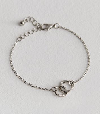 Double Point Bracelet Silverplated Brass