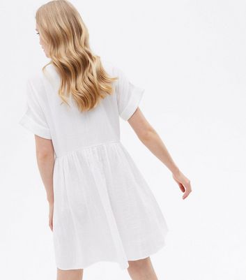 white smock dress new look