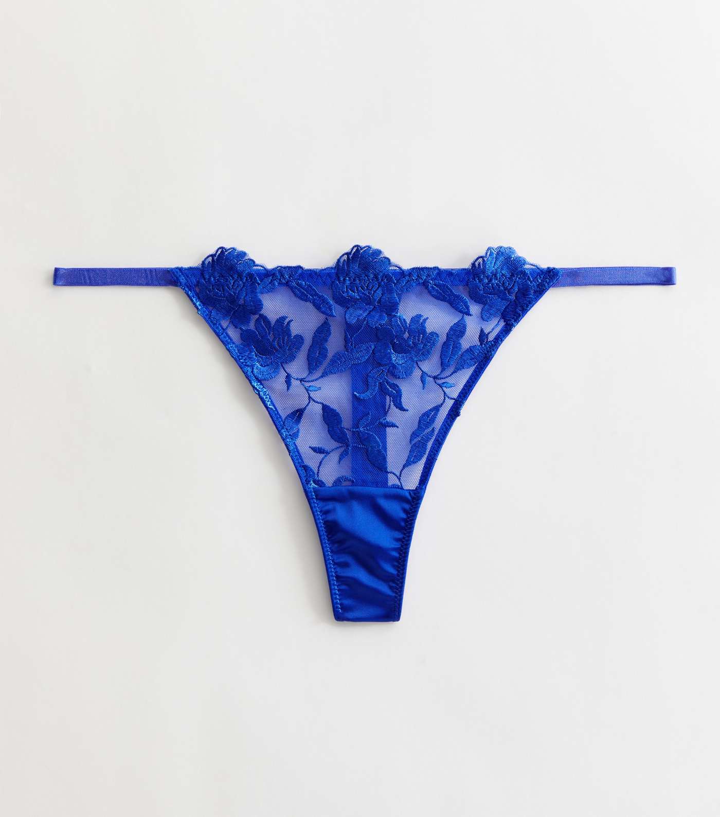 Bright Blue Lace Thong Image 5