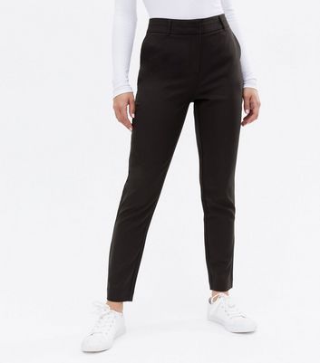 Black High Waist Slim Trousers | New Look