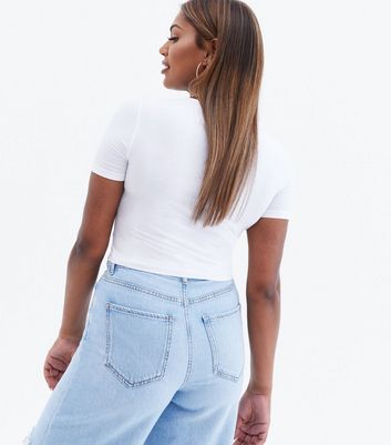 White Twist Front Cut Out T-Shirt | New 