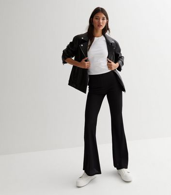 ASOS DESIGN low rise ruched flare trouser in black  ASOS