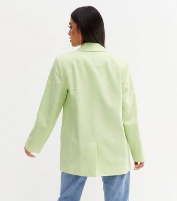 Linen blend jacket top ladies